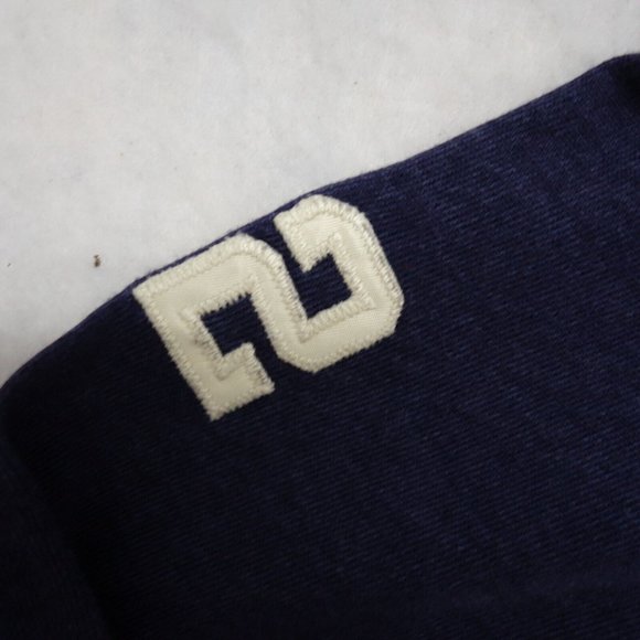Vtg POLO SPORT Football Jersey T-Shirt Sewn Patches #22 Blue White Men's L - Picture 10 of 11